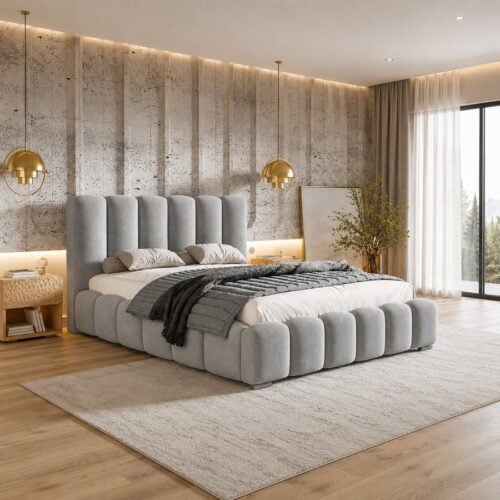 Superior Model 18 Polstret Sengeramme Med Opbevaring Fra CozyQuilt Sleep | Håndlaves i Møbelstof, Fløjl, Velour & Læder hos uniquebeds, home & living - Billede 3