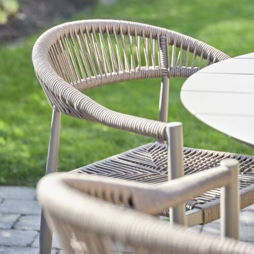 Trinidad Udendørs Stol i Aluminium & Reb fra Lexpo Living | Sand | 60x58x78 cm hos uniquebeds, home & living - Billede 3