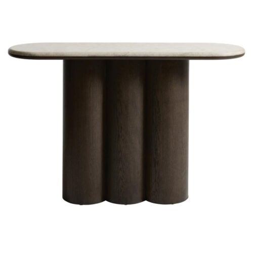 Piazze Konsolbord i Espresso Olie & Bursa Marmor fra Unique Furniture | B120xD38xH75 cm - Billede 1