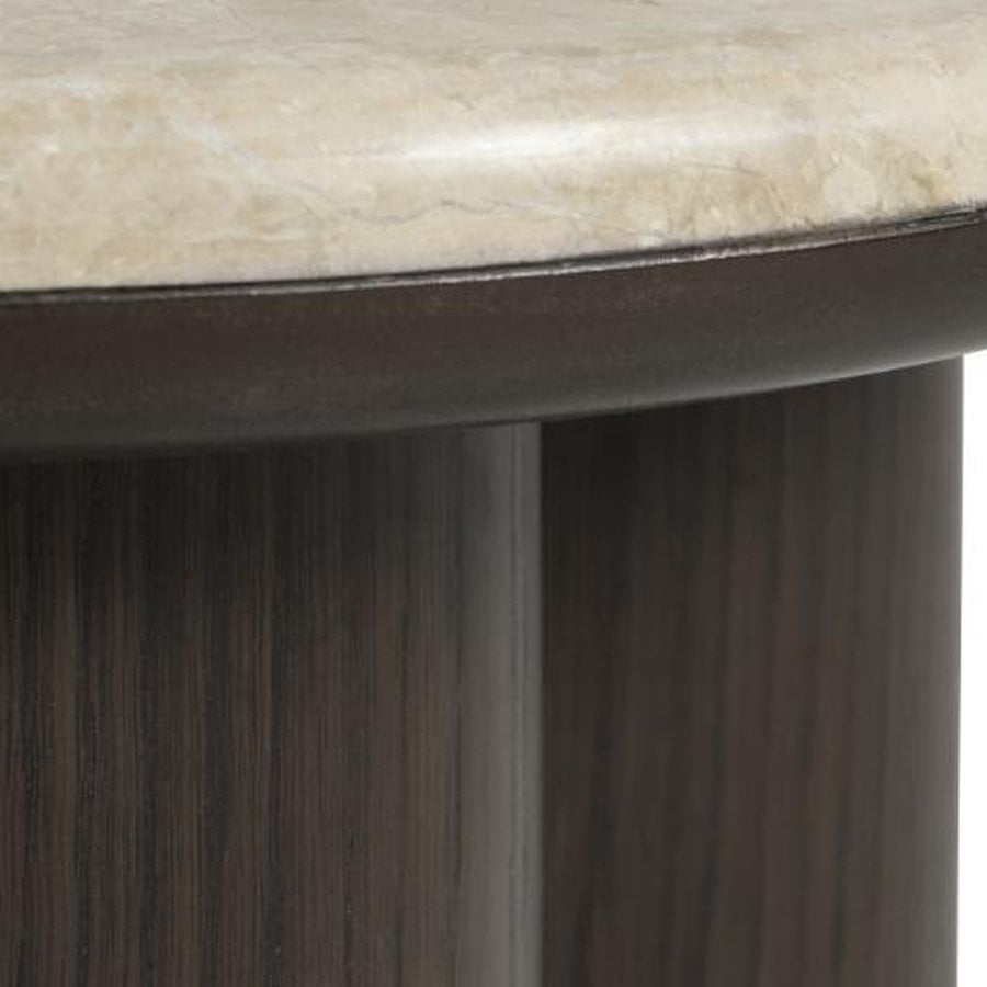 Piazze Sidebord i Bursa Marmor & Stel i Espresso Træ fra Unique Furniture | Ø45xH50 cm - Billede 3