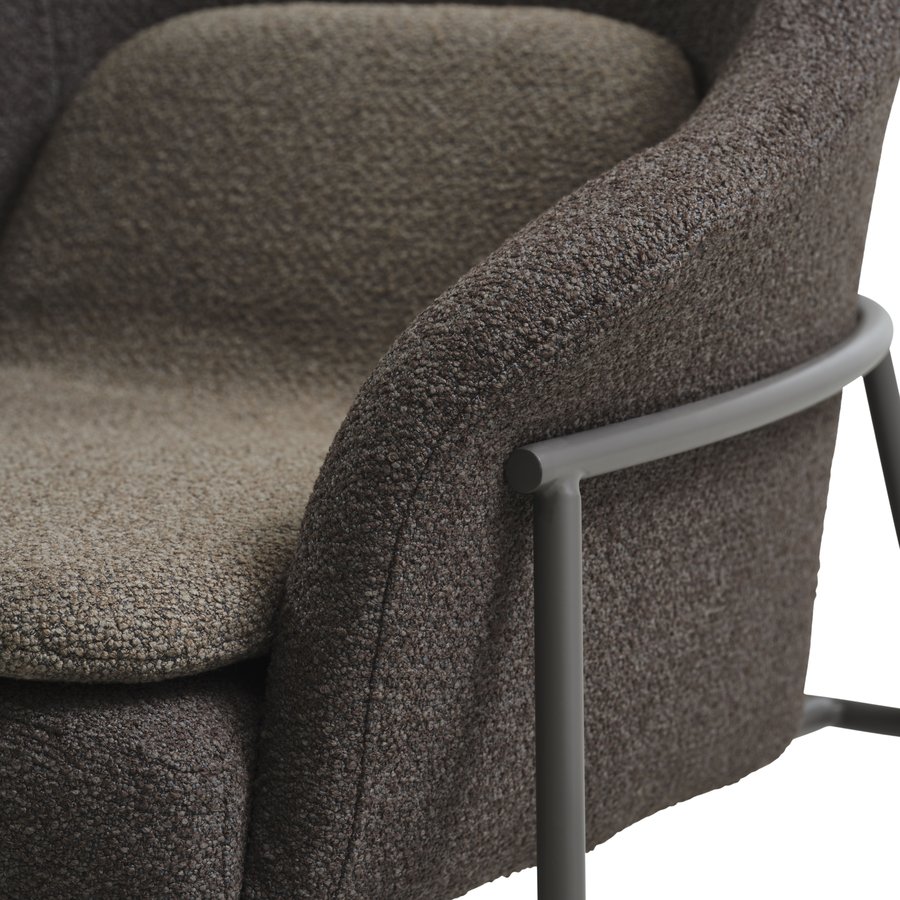 Reece Loungestol i Møbelstof med Mørkegrå Metalstel fra Lexpo Living | Flere Farver hos uniquebeds, home & living - Billede 18