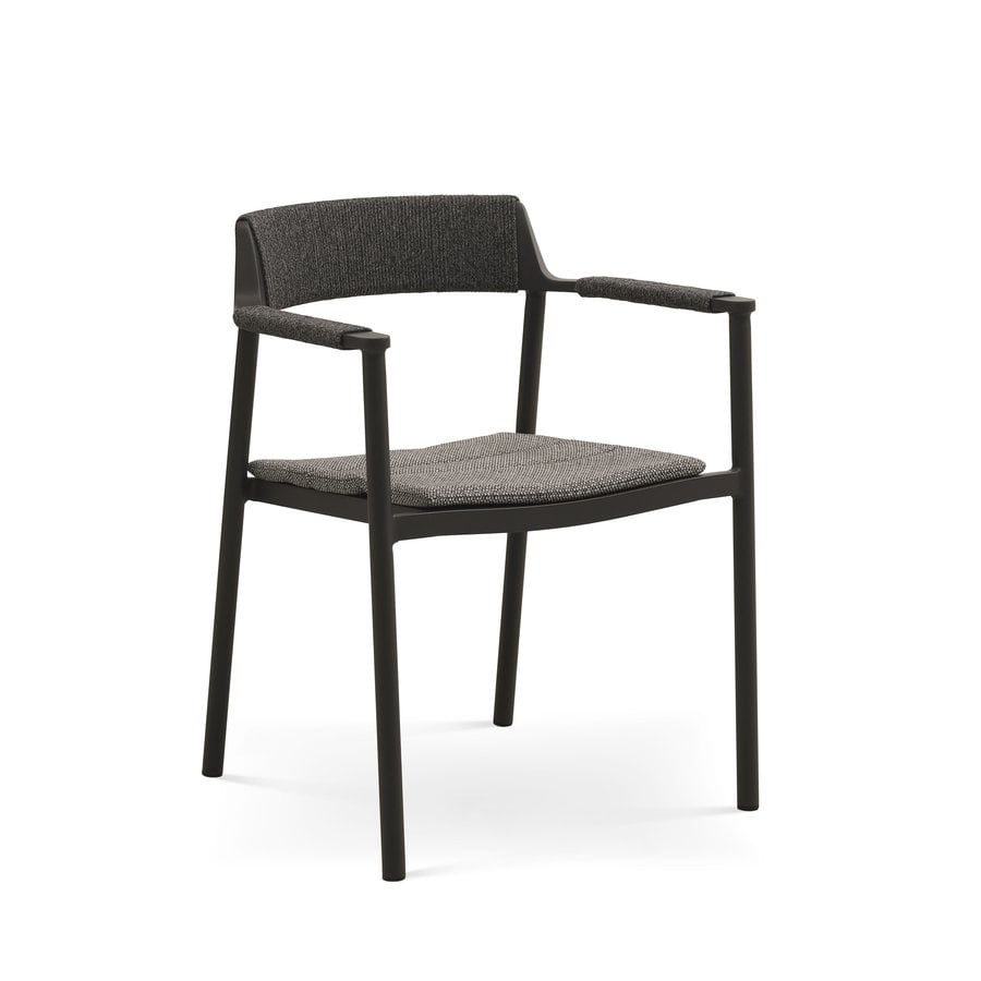 Salina Udendørs Stol i Aluminium med Polstring fra Lexpo Living | Sand, Anthracite | 51x58x76 cm hos uniquebeds, home & living - Billede 1