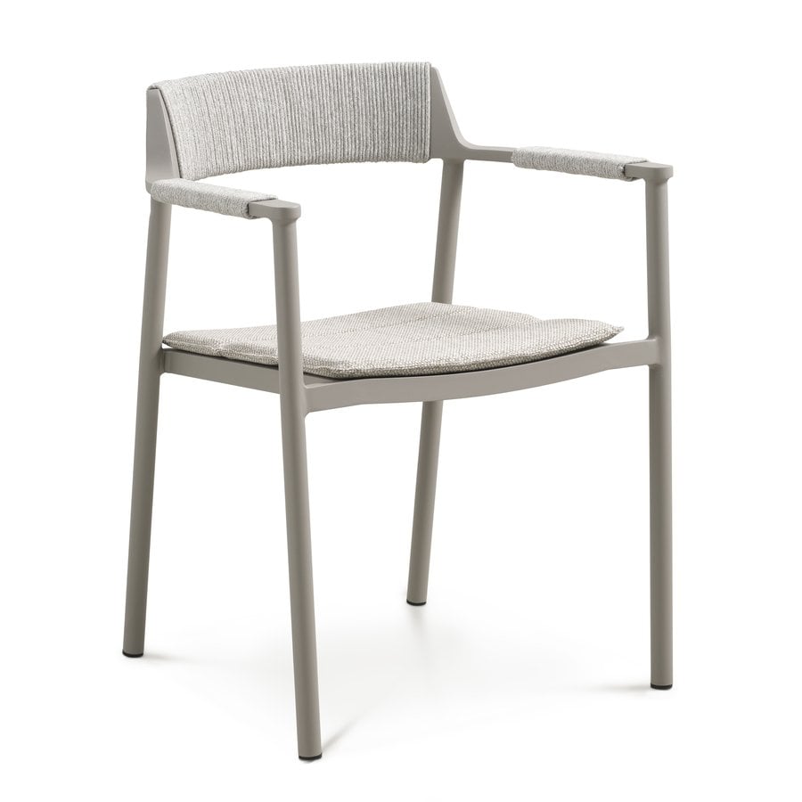 Salina Udendørs Stol i Aluminium med Polstring fra Lexpo Living | Sand, Anthracite | 51x58x76 cm hos uniquebeds, home & living - Billede 3