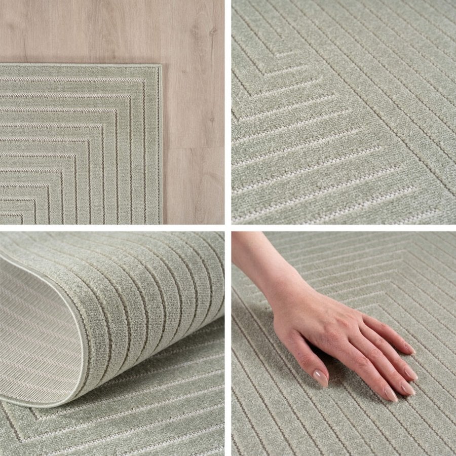 miljoe-asher-gulvtppe-i-grn-tppe-fra-rugs-by-uniquebeds-home-living-flere-str Asher Gulvtæppe i Grøn Tæppe fra Rugs by Uniquebeds, Home & Living | Flere Størrelser - Billede 2