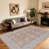 Oliver Gulvtæppe i Beige Syntetisk Materiale fra Rugs by Uniquebeds, Home & Living | Flere Størrelser - Billede 5