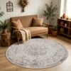 Oliver Gulvtæppe i Beige Tekstil fra Rugs by Uniquebeds, Home & Living | Flere Størrelser - Billede 6