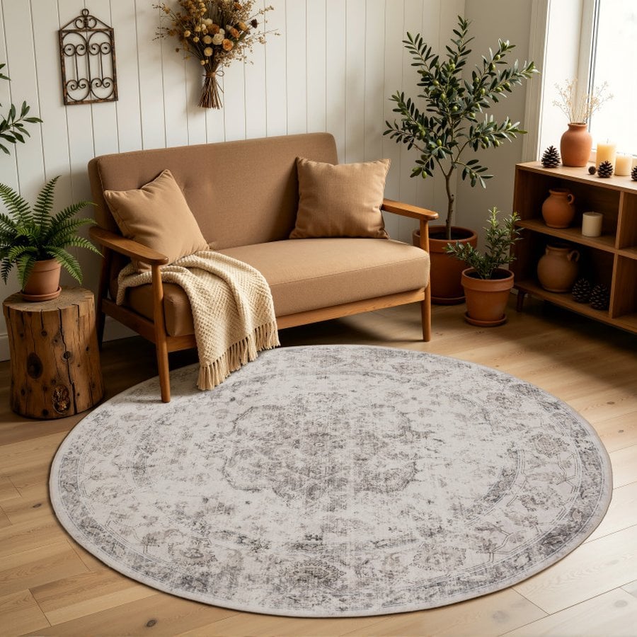 Oliver Gulvtæppe i Beige Tekstil fra Rugs by Uniquebeds, Home & Living | Flere Størrelser - Billede 6