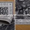 miljoe-oliver-gulvtppe-i-beigegrsort-tekstil-fra-rugs-by-uniquebeds-home-livi-2 Oliver Gulvtæppe i Beige/Grå/Sort Tekstil fra Rugs by Uniquebeds, Home & Living | Flere Størrelser - Billede 3
