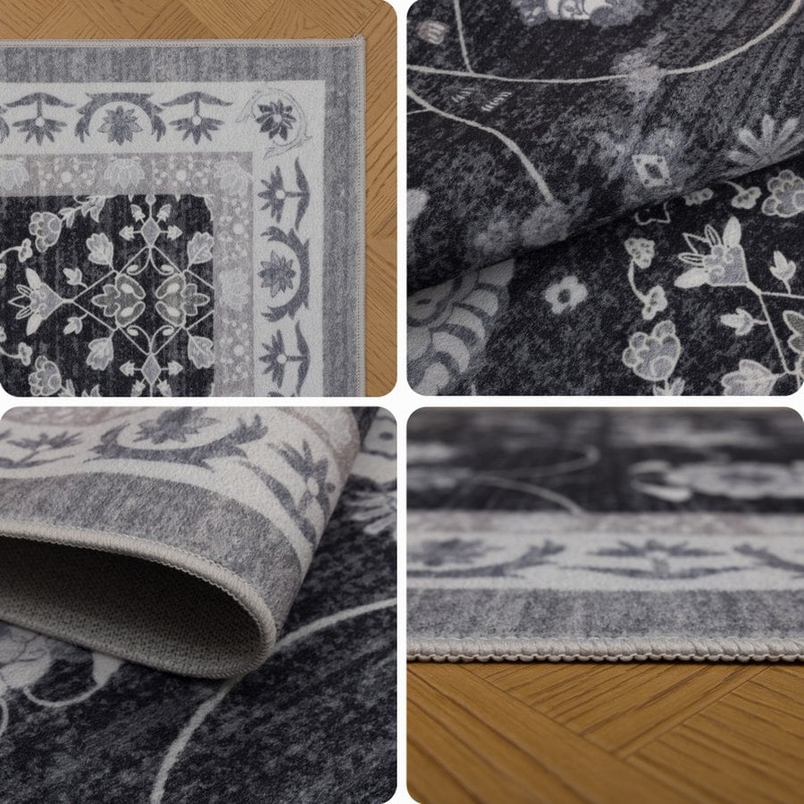 miljoe-oliver-gulvtppe-i-beigegrsort-tekstil-fra-rugs-by-uniquebeds-home-livi-2 Oliver Gulvtæppe i Beige/Grå/Sort Tekstil fra Rugs by Uniquebeds, Home & Living | Flere Størrelser - Billede 3