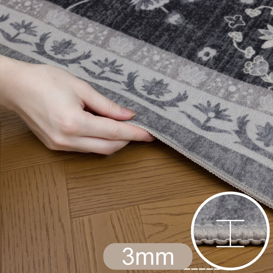 miljoe-oliver-gulvtppe-i-beigegrsort-tekstil-fra-rugs-by-uniquebeds-home-livi-4 Oliver Gulvtæppe i Beige/Grå/Sort Tekstil fra Rugs by Uniquebeds, Home & Living | Flere Størrelser - Billede 5