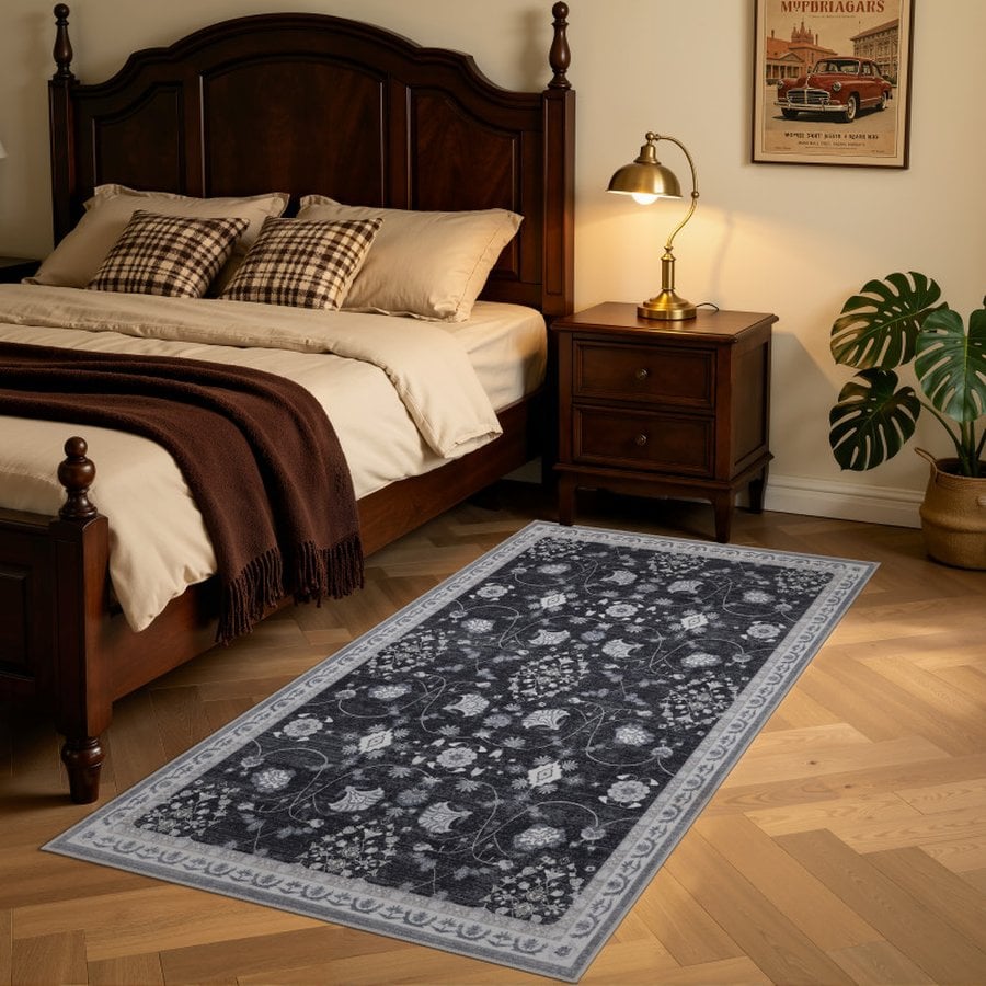 miljoe-oliver-gulvtppe-i-beigegrsort-tekstil-fra-rugs-by-uniquebeds-home-livi-6 Oliver Gulvtæppe i Beige/Grå/Sort Tekstil fra Rugs by Uniquebeds, Home & Living | Flere Størrelser - Billede 7