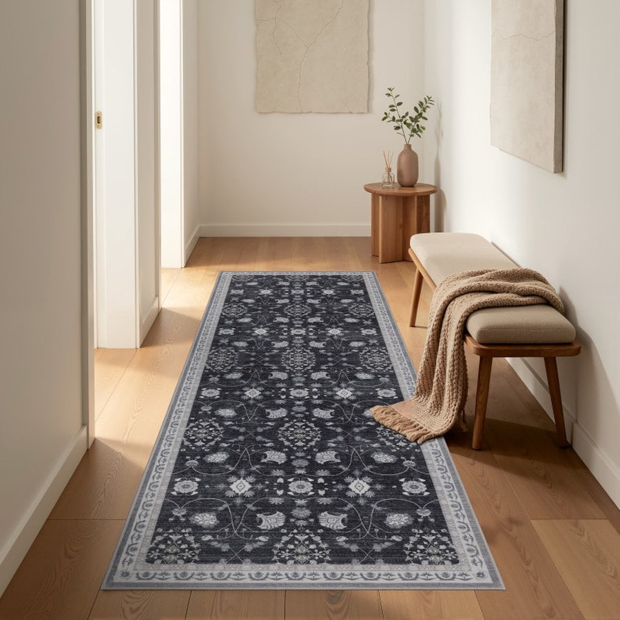 miljoe-oliver-gulvtppe-i-beigegrsort-tekstil-fra-rugs-by-uniquebeds-home-livi Oliver Gulvtæppe i Beige/Grå/Sort Tekstil fra Rugs by Uniquebeds, Home & Living | Flere Størrelser - Billede 2