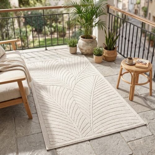 Asher Gulvtæppe i Cream Tekstil fra Rugs by Uniquebeds, Home & Living | Flere Størrelser - Billede 1