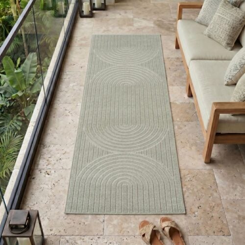 Asher Gulvtæppe i Grøn Tekstil fra Rugs by Uniquebeds, Home & Living | Flere Størrelser - Billede 1