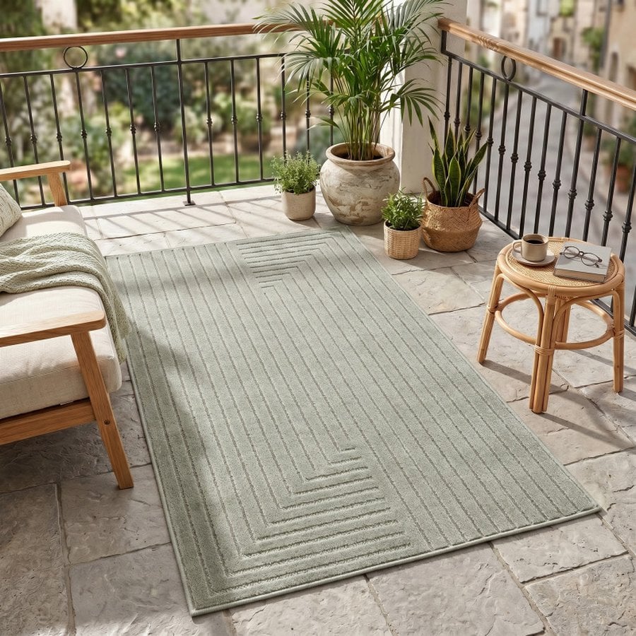 miljoe-prime-asher-gulvtppe-i-grn-tppe-fra-rugs-by-uniquebeds-home-living-flere-str Asher Gulvtæppe i Grøn Tæppe fra Rugs by Uniquebeds, Home & Living | Flere Størrelser - Billede 1