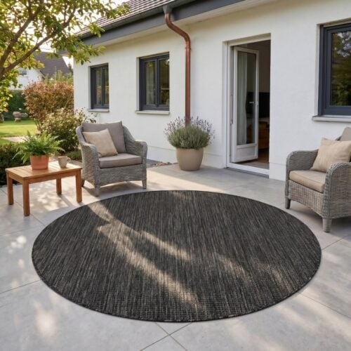 Oliver Gulvtæppe i Sort Polyester fra Rugs by Uniquebeds, Home & Living | Flere Størrelser - Billede 1