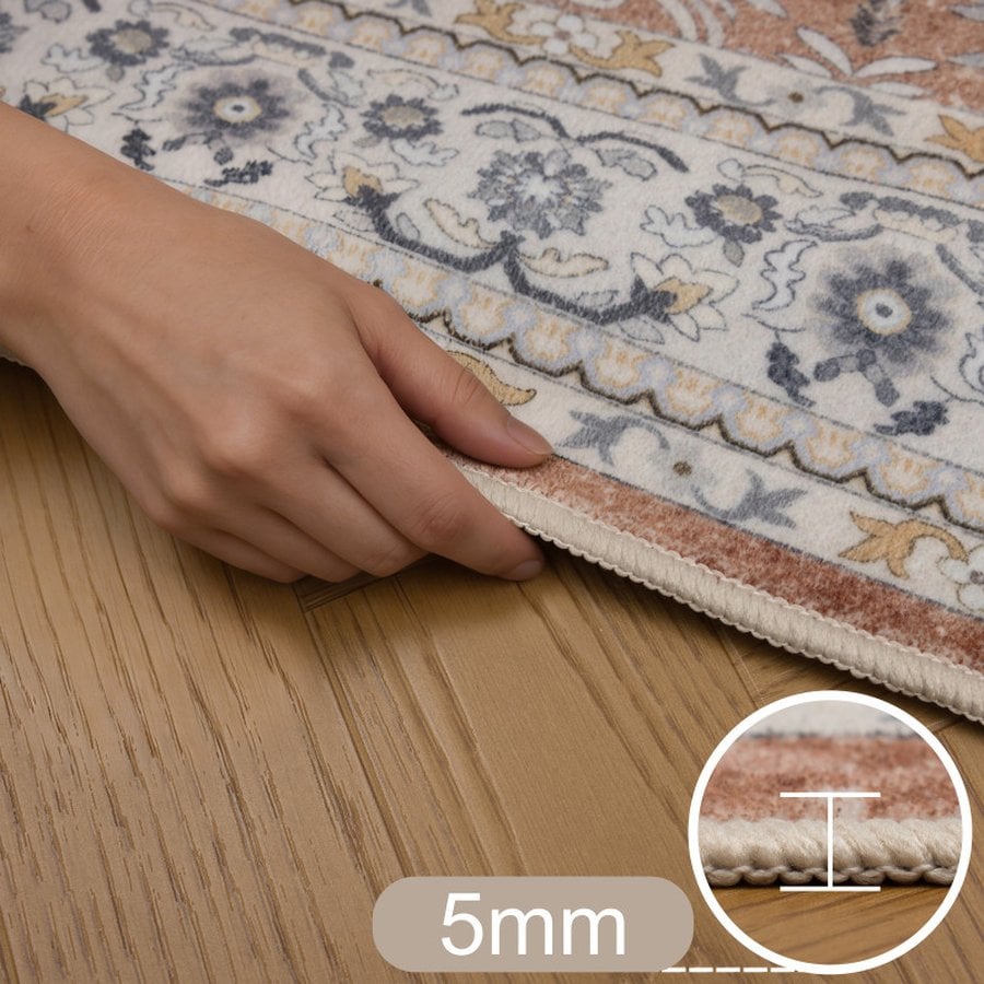 Oliver Gulvtæppe i Beige Syntetisk Materiale fra Rugs by Uniquebeds, Home & Living | Flere Størrelser - Billede 9
