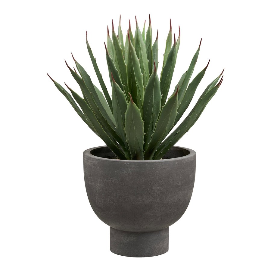 Agave Kunstig Plante i Grøn/Grå PE Plastik med Potte fra House Nordic | L32xB31xH41 cm - Billede 4