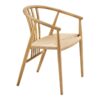 Agustin Spisebordsstol i Natur Egetræ med Naturflet fra House Nordic | B57xL52xH78 cm - Billede 6