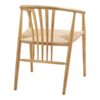Agustin Spisebordsstol i Natur Egetræ med Naturflet fra House Nordic | B57xL52xH78 cm - Billede 7