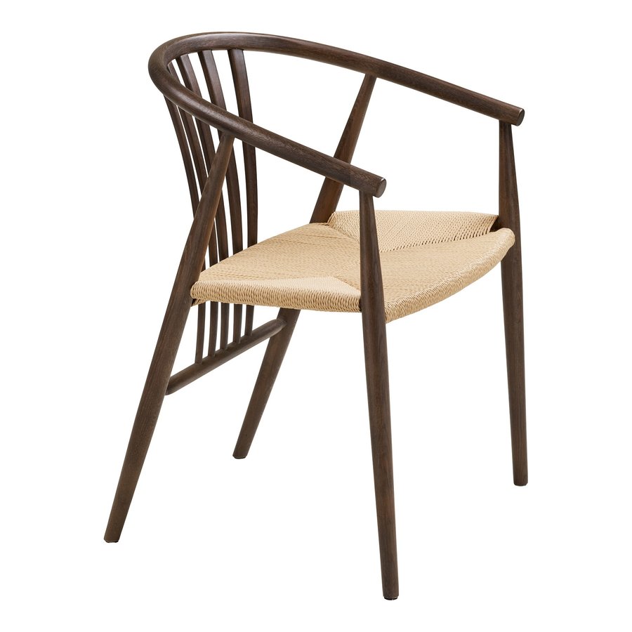agustin-spisebordsstol-i-smoked-egetr-med-sde-i-naturflet-fra-house-no-3 Agustin Spisebordsstol i Smoked Egetræ med Sæde i Naturflet fra House Nordic | B57xL52xH78 cm - Billede 6