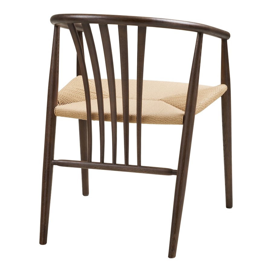 agustin-spisebordsstol-i-smoked-egetr-med-sde-i-naturflet-fra-house-no-4 Agustin Spisebordsstol i Smoked Egetræ med Sæde i Naturflet fra House Nordic | B57xL52xH78 cm - Billede 7