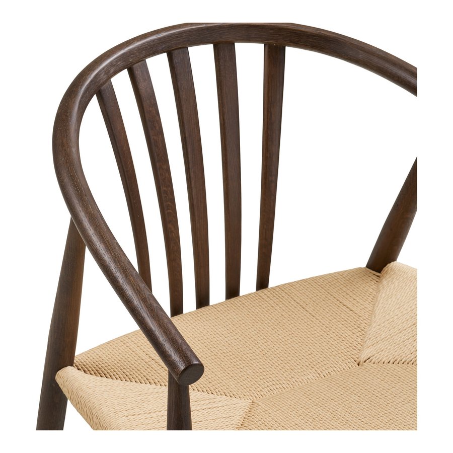 agustin-spisebordsstol-i-smoked-egetr-med-sde-i-naturflet-fra-house-no-5 Agustin Spisebordsstol i Smoked Egetræ med Sæde i Naturflet fra House Nordic | B57xL52xH78 cm - Billede 8