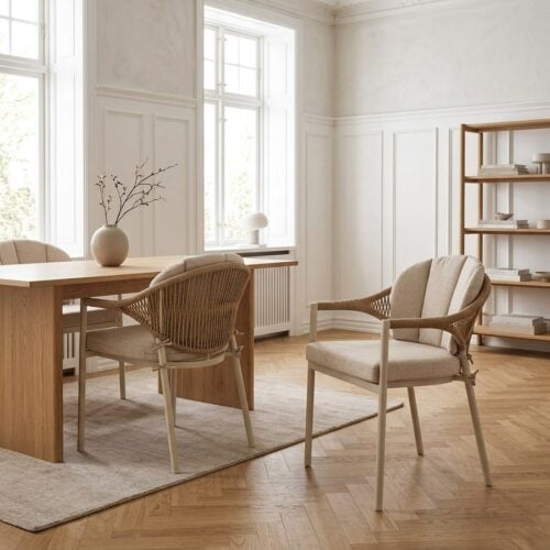1Abela Spisebordstole i Sand/Natur fra House Nordic | hynde er med i prisen - Billede 1
