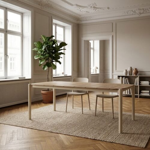Abela Spisebord i Sand/Natur Aluminium fra House Nordic | 100x200x74cm - Kun bordet - Billede 1