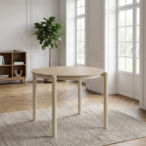 Abela Spisebord i Sand/Natur fra House Nordic | &Oslash;90xH74cm - Kun bordet - Billede 1