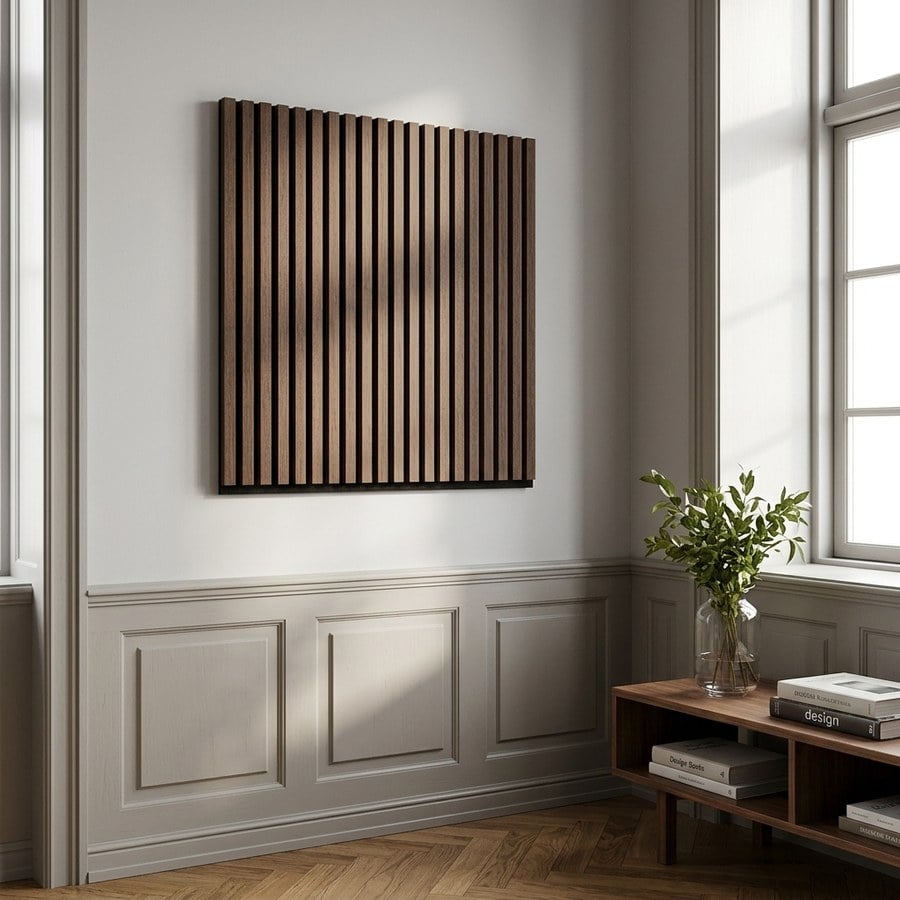 Akustikpanel i Valnødlook Fra House Nordic | MDF - 52x52x2 cm - Billede 1