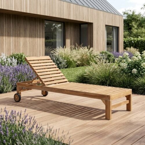 Andorra Solvogn i Teaktræ fra House Nordic | L200xB62xH30cm (Uden Hynde) - Billede 1