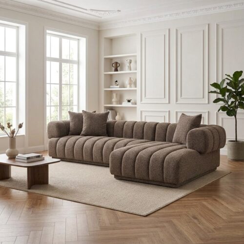 Aurora Loungesofa i Brun fra House Nordic | 104-160x293x68cm - Billede 1