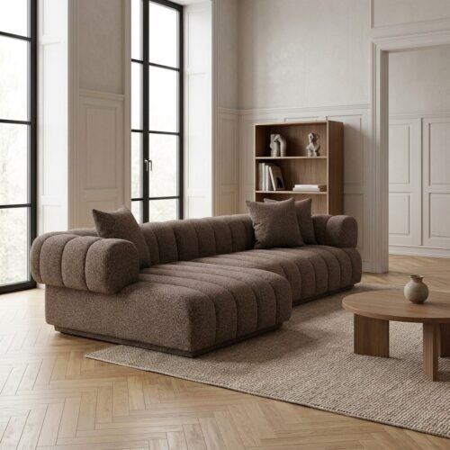 Aurora Loungesofa i Brun fra House Nordic | 104-160x293x68cm - Billede 1