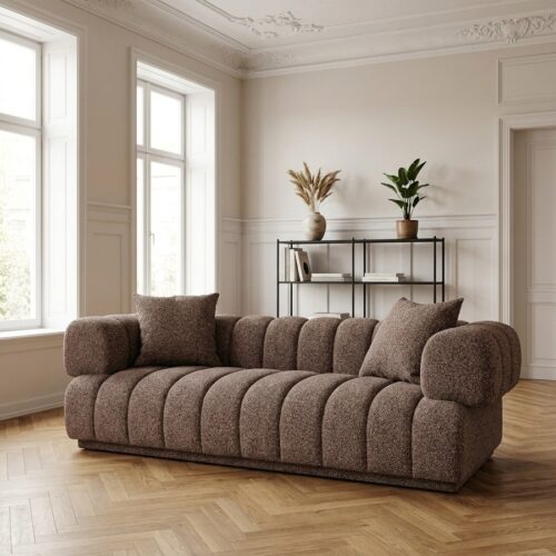 Aurora Sofa i brun med 2 puder fra House Nordic | Dybde: 73 cm - Billede 1