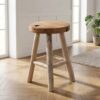 ai-miljoe-1-badia-taburet-i-massiv-teaktr-med-4-ben-fra-house-nordic-30x45-cm-163038 Badia Taburet i massiv teaktræ med 4 ben fra House Nordic | Ø30x45 cm - Billede 1