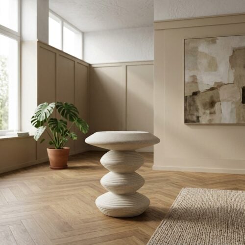 Blackburn Sidebord i Fiberclay Hvid & Grå Ø36xH455cm fra House Nordic - Billede 1