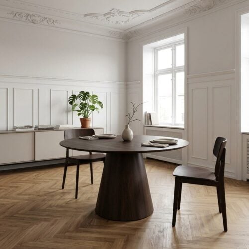 Bolton Spisebord i Mørkebrun Valnød Finer fra House Nordic | Ø120x76 cm - Billede 1