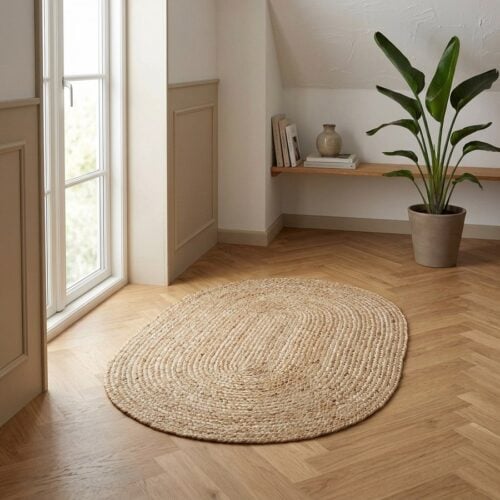 Bombay Oval dørmåtte i jute fra House Nordic | 50x80 cm - Billede 1