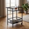ai-miljoe-1-bronco-barvogn-i-sort-st-l-og-topplade-i-r-get-glas-fra-unique-furniture-42x70x85cm-236782 Bronco Barvogn i Sort Stål og Topplade i Røget Glas fra Unique Furniture | 42x70x85cm - Billede 1