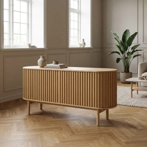 Carno Skænk i Egetræsfinér fra Unique Furniture | B160xH73xD45cm - Billede 1