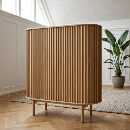 Carno Skab i Natur Egetræ fra Unique Furniture | 45x110x125 cm - Billede 1