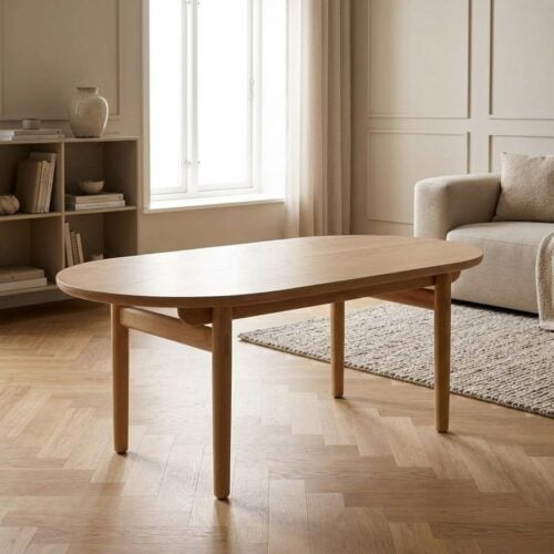 Carno Sofabord i Egetræ fra Unique Furniture | L130xB70xH38cm - Billede 1