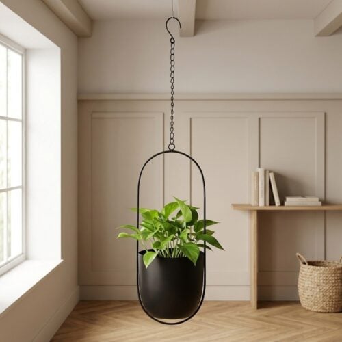 Celle Hængende Planteskjuler i Sort Metal Fra House Nordic | 14,5x15,5x37,5 cm - Billede 1