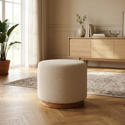 Daisy Puf i Sand fra House Nordic | Ø50xH41 cm - Billede 1