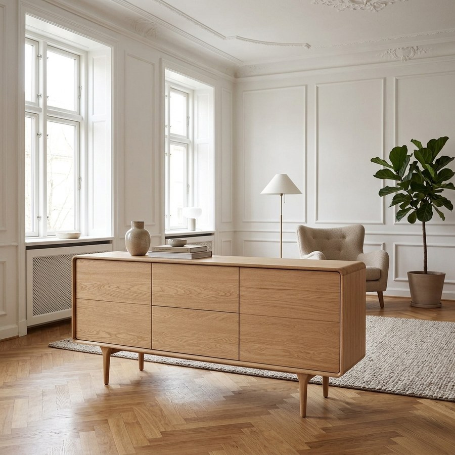 ai-miljoe-1-darwin-sk-nk-i-massiv-egetr-mdf-eg-i-natur-fra-house-nordic-l180xb45xh75-cm-218133 Darwin Skænk i Massiv Egetræ & MDF Eg i Natur fra House Nordic | L180xB45xH75 cm - Billede 1