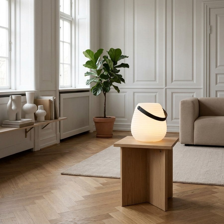 ai-miljoe-1-derry-led-lampe-i-hvid-fra-house-nordic-21xh21cm-223016 Derry LED Lampe i Hvid fra House Nordic | Ø21xH21cm - Billede 1