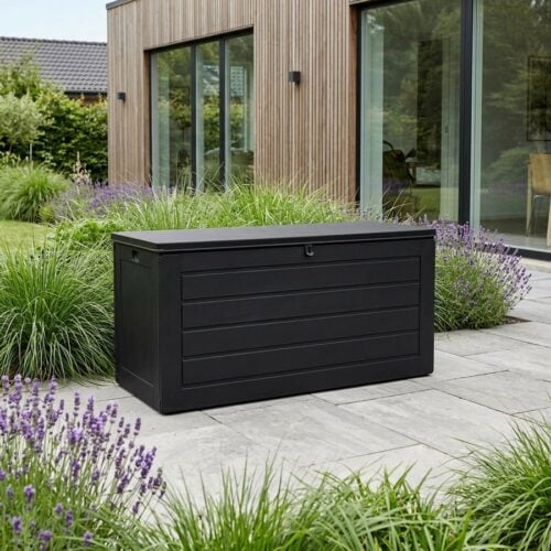 Dubrovnik Hyndeboks i Sort Plastic Fra House Nordic | 146,5x71x75 cm - 680 L - Billede 1