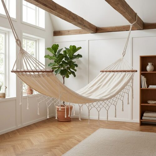Edessa Hængekøje i Off White Polyester & Bomuld fra House Nordic | 200x80cm - Billede 1