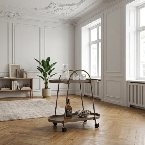 Empoli Barvogn i Stål Brun fra House Nordic | L60xB275xH64cm - Billede 1